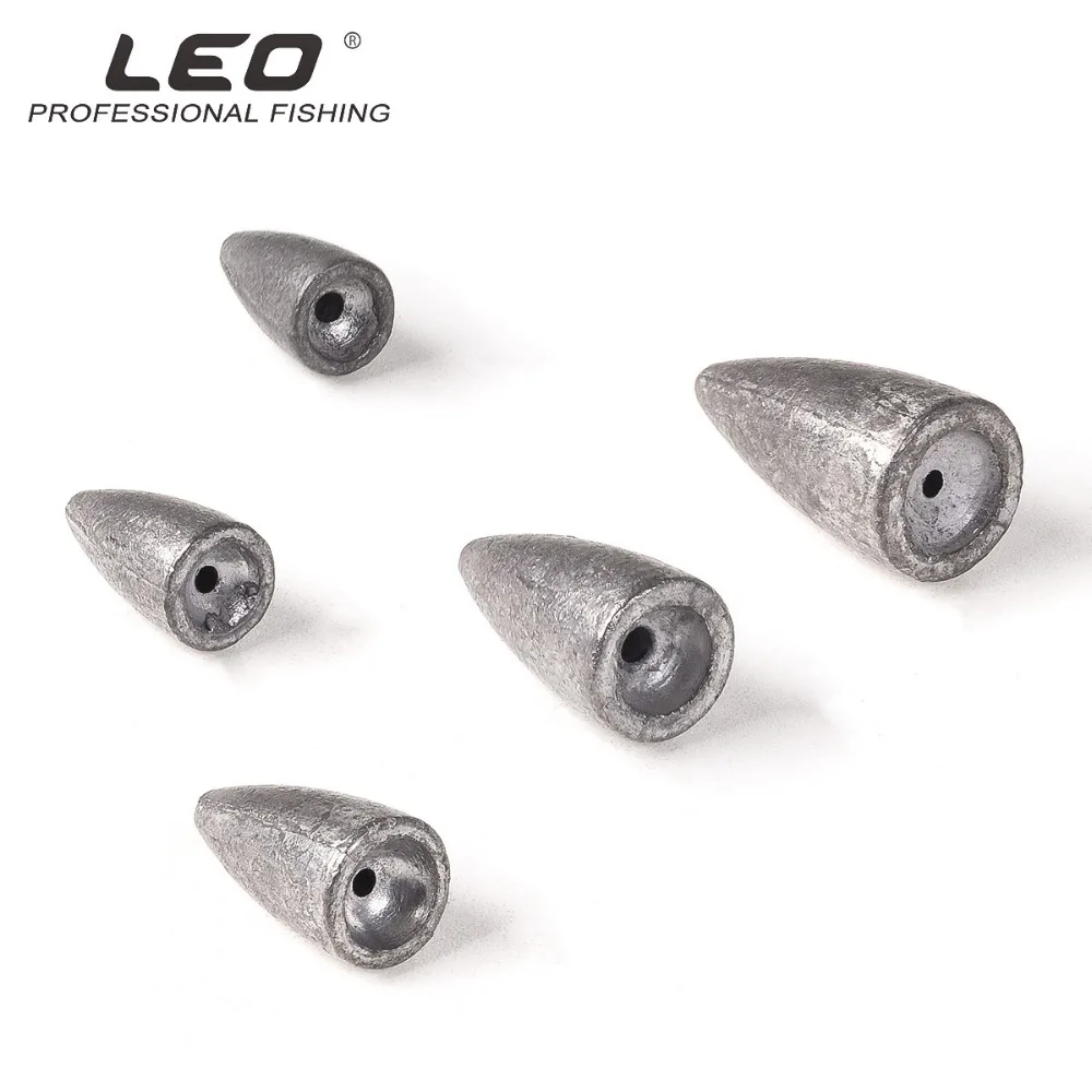 Señuelo en forma de bala para pesca, plomos de plomo para caña de pescar, accesorios de pesca