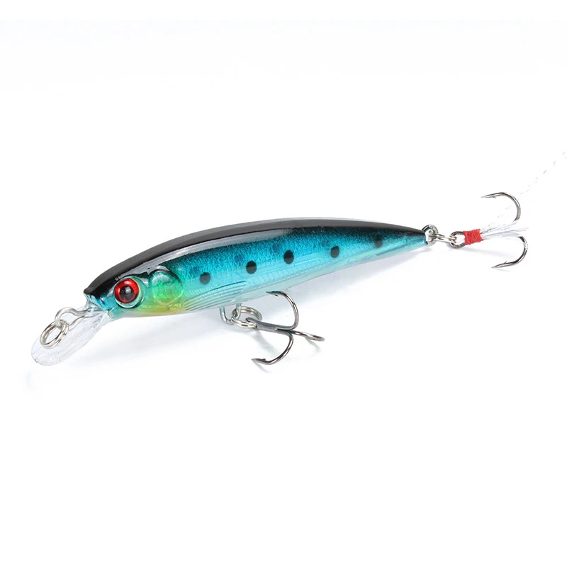 Señuelo de pesca de pececillos láser, cebo Artificial duro de 8,5 cm y 7,2g, Crankbait, Lucio, Wobbler, ojos 3D, Jerkbait, carpa, 10 unids/lote - imagen 2