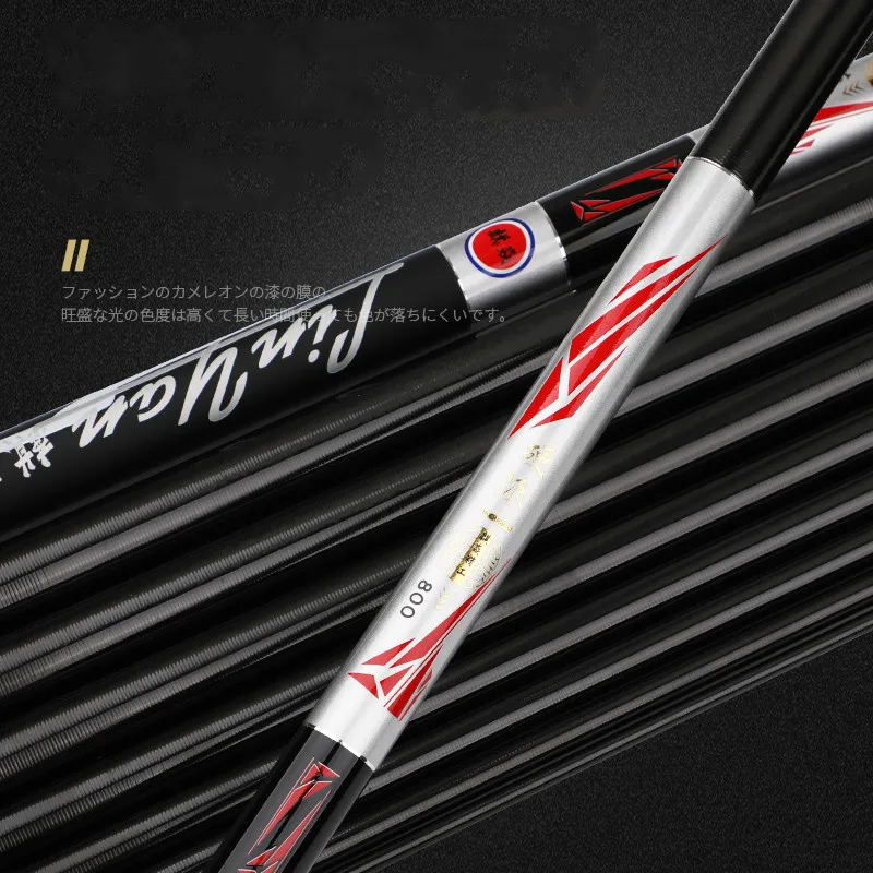 Caña de pescar telescópica superligera y dura, caña de pescar telescópica de fibra de carbono, caña de pescar de fibra de carbono, caña giratoria para carpa Angeln - imagen 4