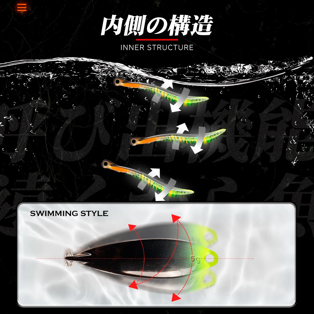 Hunthouse 2,1/3,4/4,9g cuchara que se hunde señuelo de pesca trucha señuelo pequeño cebo de Metal cucharas rodantes para pescar lubina trucha - imagen 3