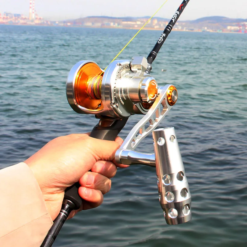 Carrete de jigging lento Madox Pe4/pe3/pe2 #   - 400 m de arrastre máximo 30 kg 11BB Alarma de tambor de aleación de metal completo Pesca en aguas profundas en alta mar Trolling - imagen 2