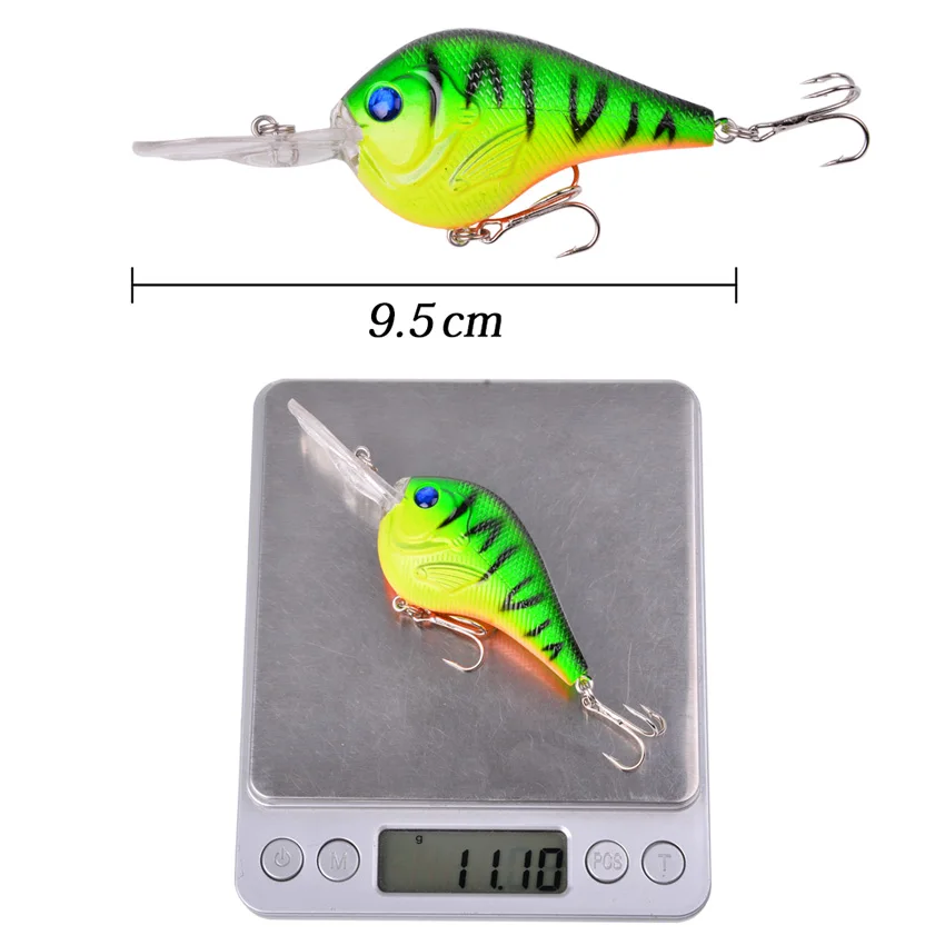 Señuelo de pesca con manivela, 9,5 cm, 11g, Swimbait, Crankbait, buceo, 1,5 m-3m, cebo duro Artificial, peces de lubina, señuelos wobbler, aparejos de pesca - imagen 2