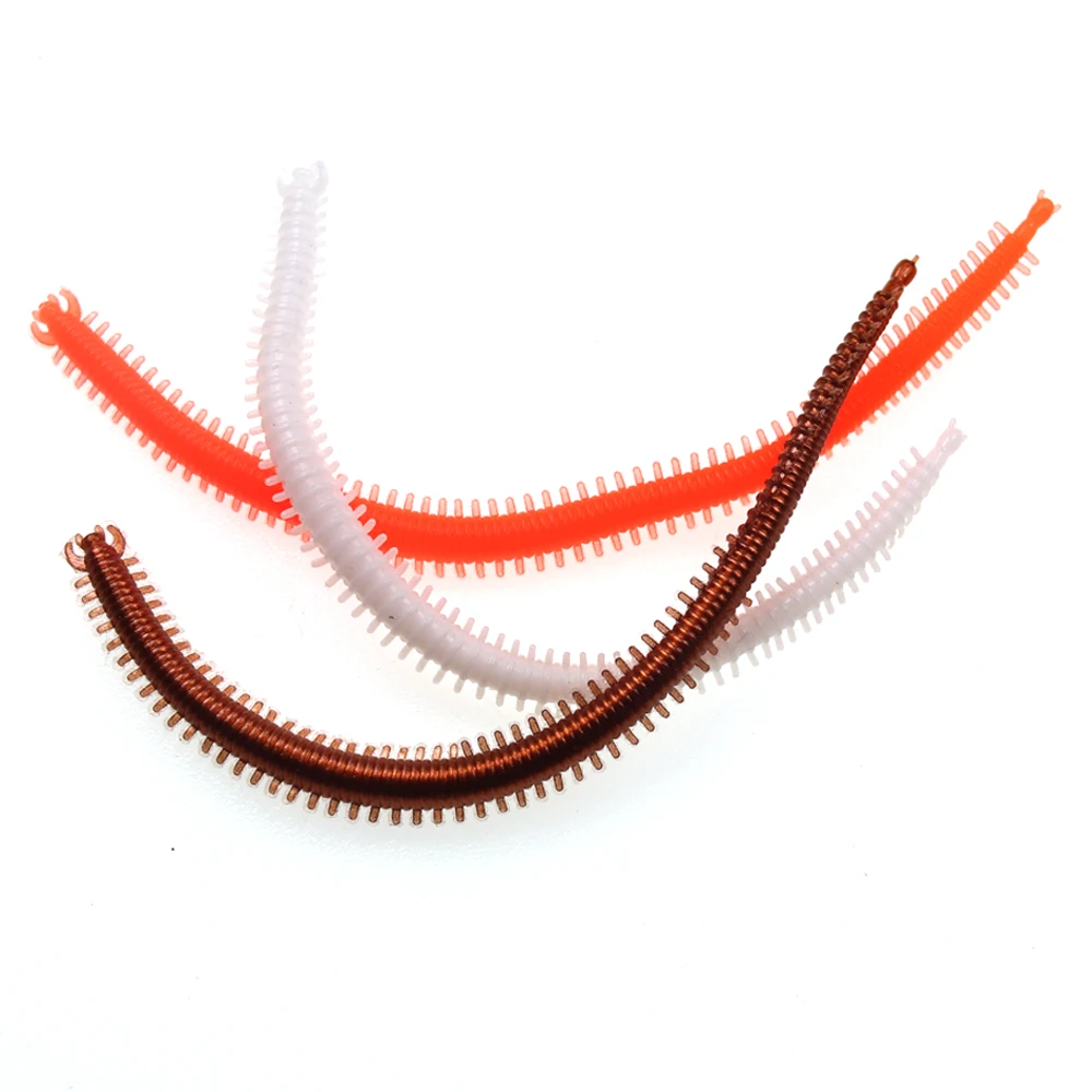 Señuelo de pesca de Calamar de silicona suave, gusanos de mar, gusanos de tierra realistas, cebo Artificial, lubina de agua salada, 15 piezas, 13cm, 2g, 3 colores - imagen 3