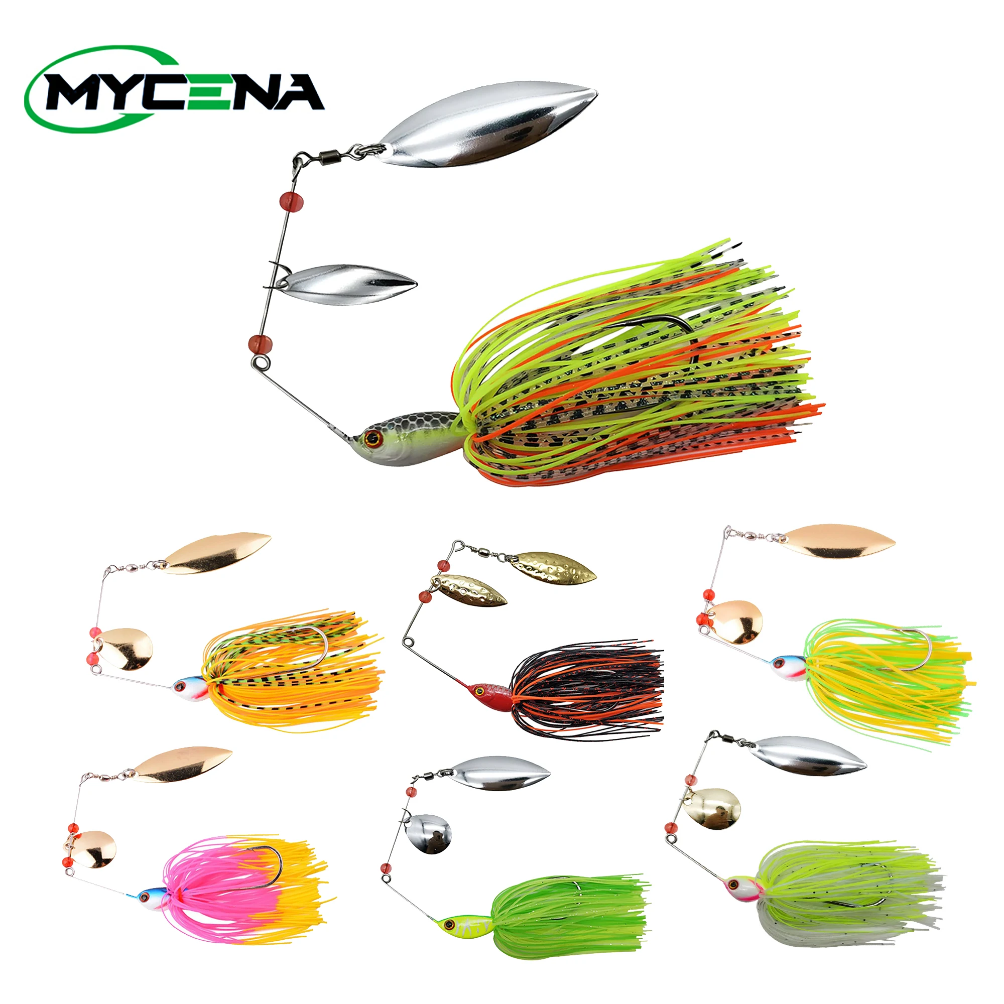 Mycena 16G y 18G y 21G cebo giratorio Bass jig Chatter cebo señuelo de pesca chatterbait Kit de pesca Wobblers para aparejos de pesca de lubina - imagen 2
