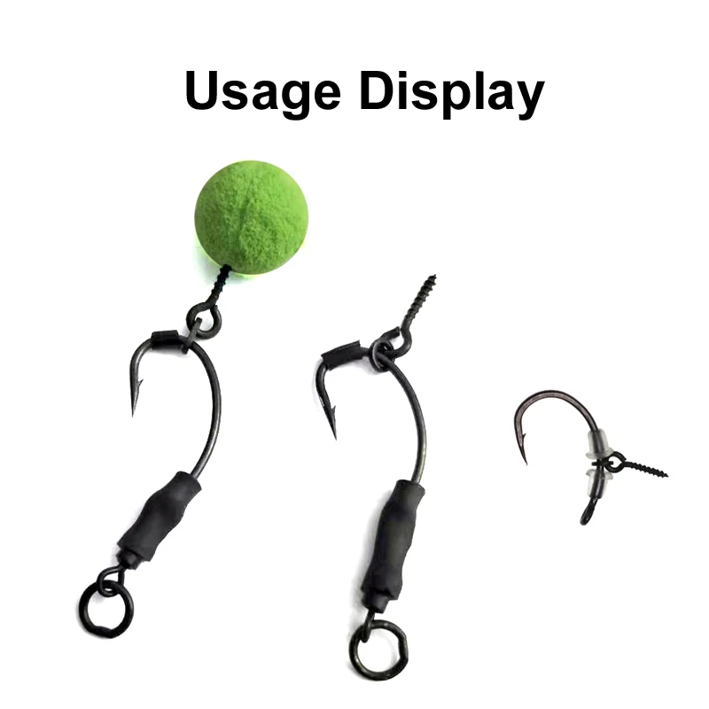 Bimoo-aparejos de pesca de carpa, accesorios de Terminal de tornillo de cebo de pesca europeo con anillo, venta al por mayor - imagen 5