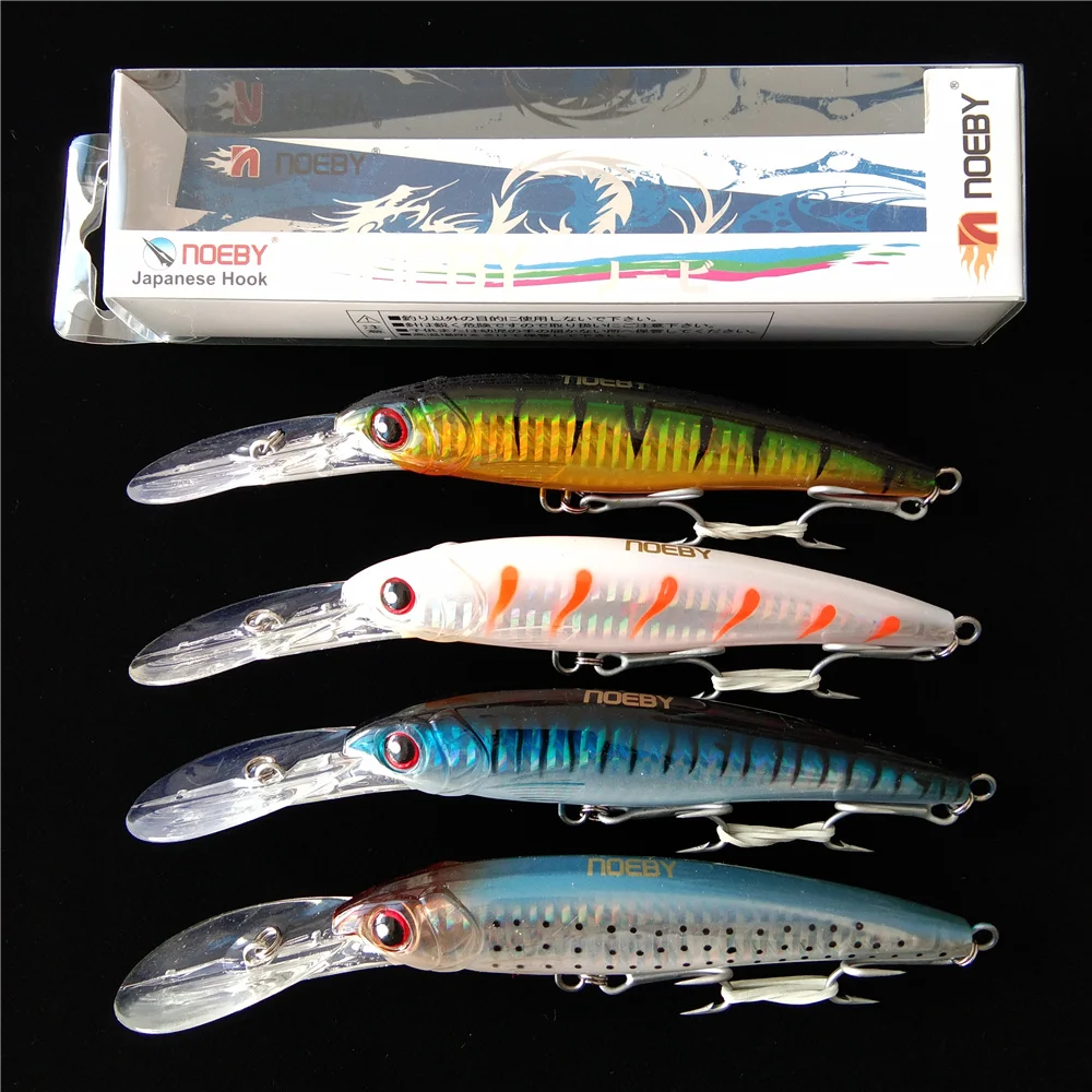NOEBY 3 uds pececillo grande 12cm 30g flotante 0-5m señuelo de pesca Trolling Isca Artificial Crankbaits cebo duro para carpa aparejos de pesca de mar - imagen 5