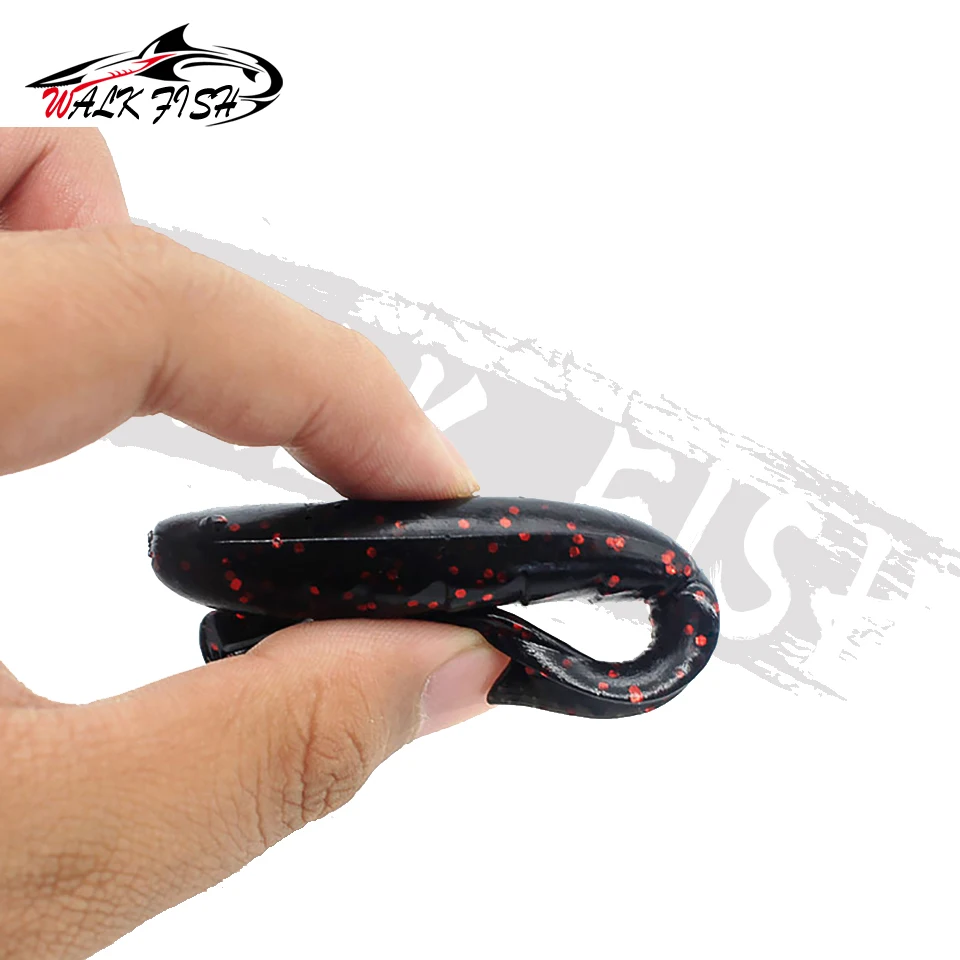 WALK FISH-Señuelos de pesca blandos, 8cm, 12cm, Swimbait, aparejos de pesca de bagre, Wobblers para Lucio y lubina, cebo de goma Softbaits - imagen 5