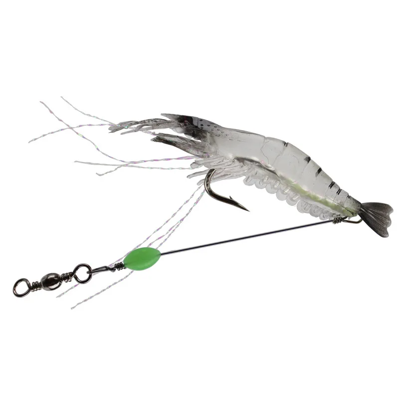 Señuelo blando de pesca de camarones con gancho, alambre de acero conectado, señuelos artificiales, cebo brillante, 9cm, 5,2g, súper atracción, lote de 5 piezas en oferta - imagen 5