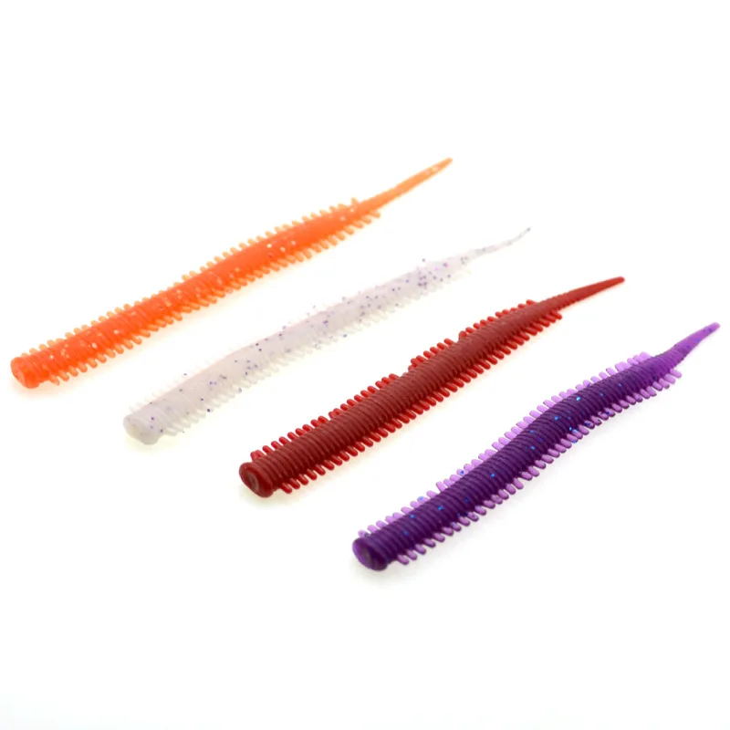 Señuelo de gusano de pesca súper suave, 0,75g/8,5 cm, cebo de lombriz de tierra, TPE negro, materiales respetuosos con el medio ambiente, lote de 10 piezas en oferta - imagen 2