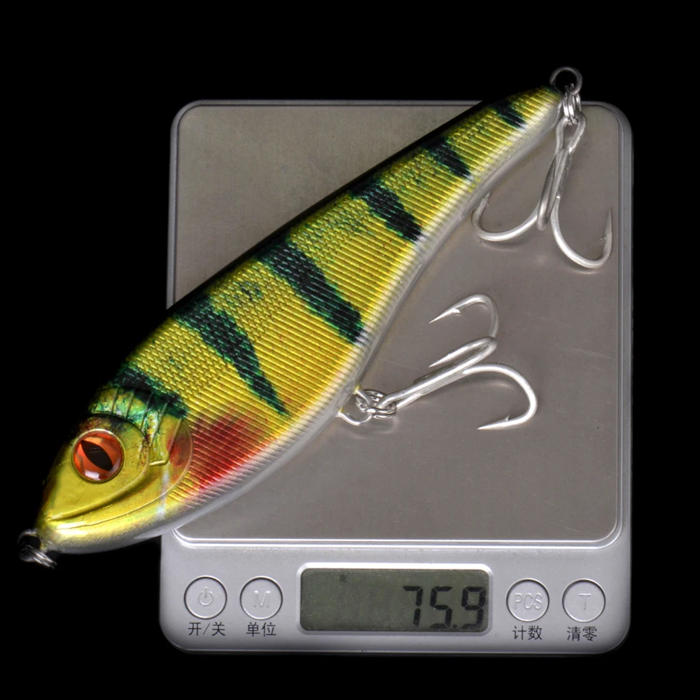 Señuelo de pesca para Lucio de hundimiento lento, cebo de tirón de 150mm 76g, anzuelo de estañado duro - imagen 5