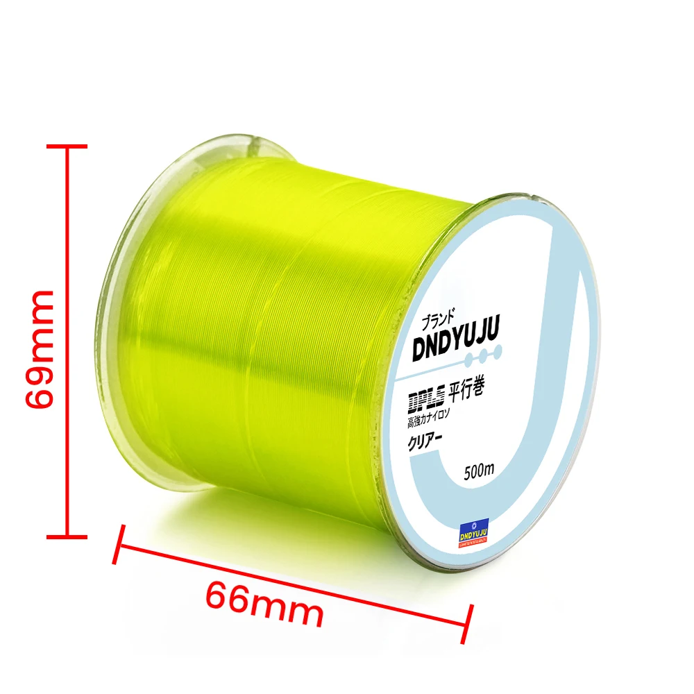 DNDYUJU-sedal de pesca de nailon superfuerte de 500m, hilo de pesca japonés de alta calidad, monofilamento, abrasión, 2-35lb, fluorocarbono, hundimiento - imagen 2