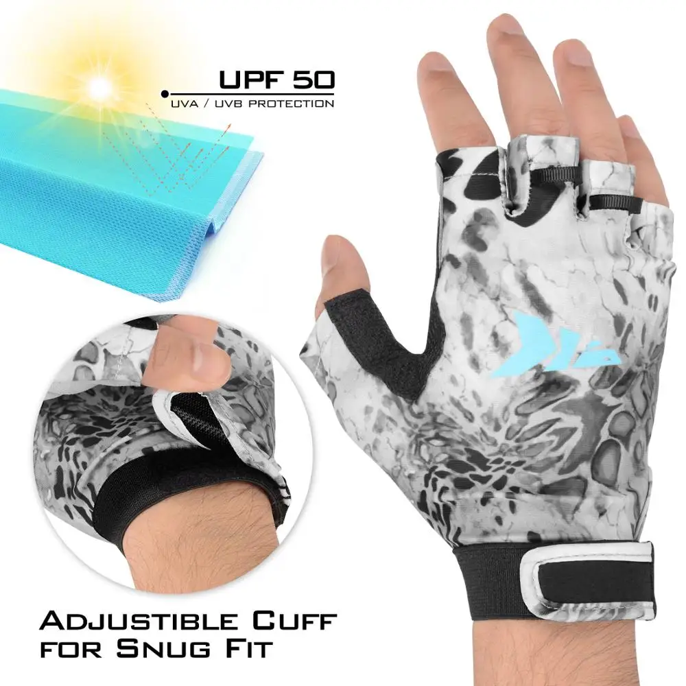 KastKing-guantes de pesca para hombre o mujer, protección solar UV, UPF50 + - imagen 2