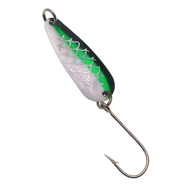 HISTOLURE-cucharas luminosas para pesca de trucha, señuelo duro Wobbler Artificial de 33mm, señuelos de Metal de latón para lubina - imagen 5