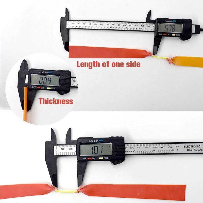 Bandas de goma planas para tirachinas de caza, accesorios de pesca al aire libre de cuero, goma Natural, 3/6/10 unidades - imagen 5