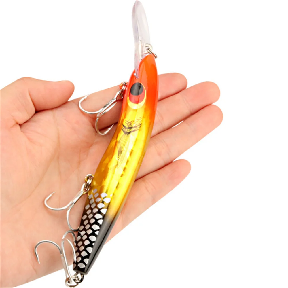 Señuelos de Pesca Minnow de 16cm y 24,7g, señuelos de buceo de 8M + plástico Wobbler, cebo duro Crankbait, ganchos de calidad, carpa, Lucio, Pesca Swimbait, 1 ud. - imagen 2