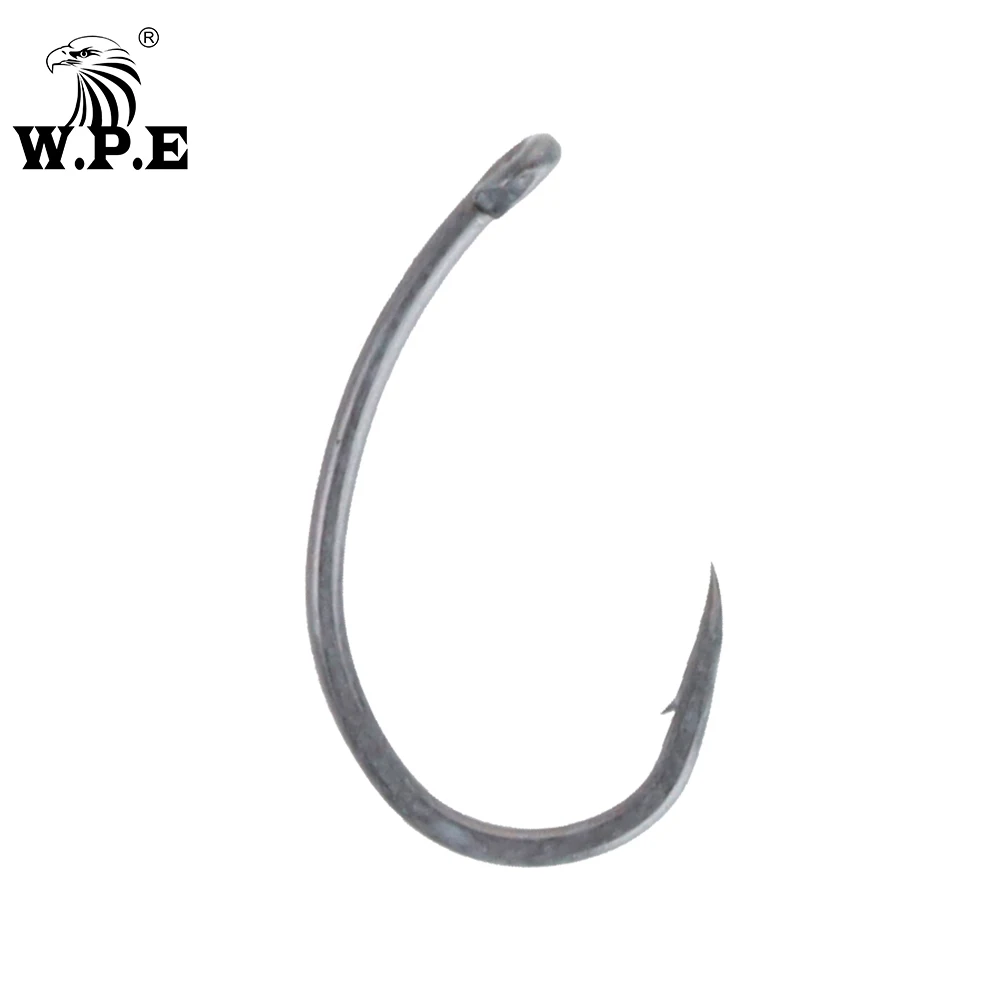 W.P.E marca revestimiento de anzuelo de pesca 30 unids/lote anzuelo de pesca de carpa 2 # /4 # /6 # /8 # / Gape ancho con aparejos de pesca con anzuelo de púas micro - imagen 2
