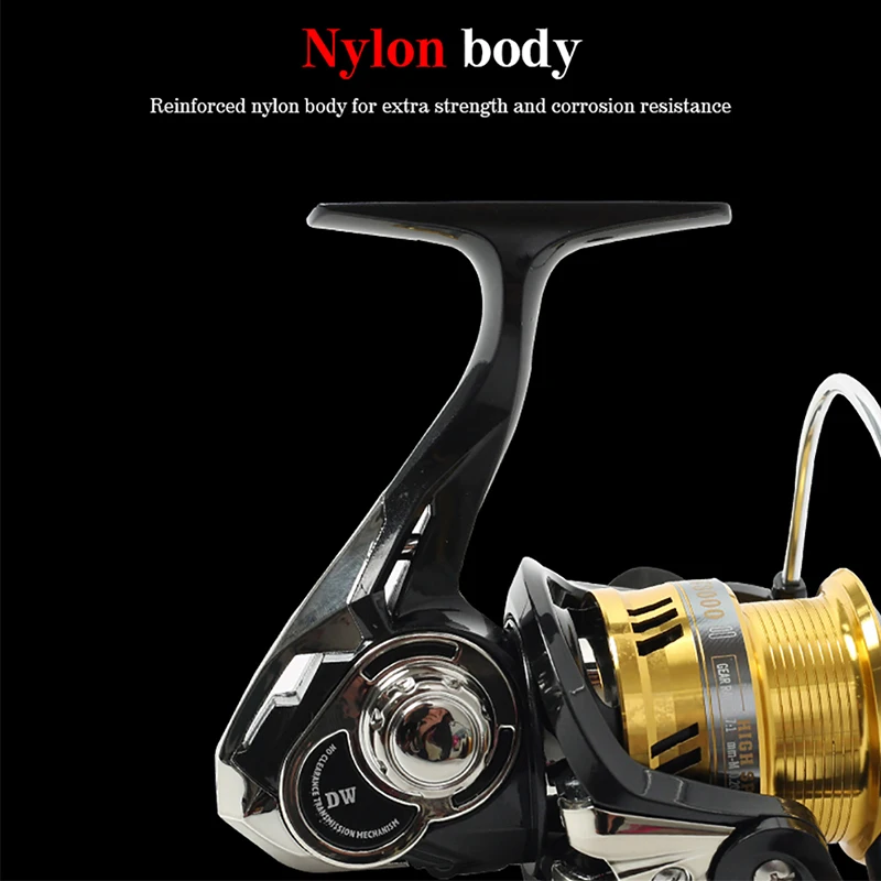 DEUKIO-carrete de pesca 5 + 1BB, accesorio resistente al agua, giratorio, Ratio de engranaje 2000/3000, alta velocidad, para carpa, agua salada - imagen 5