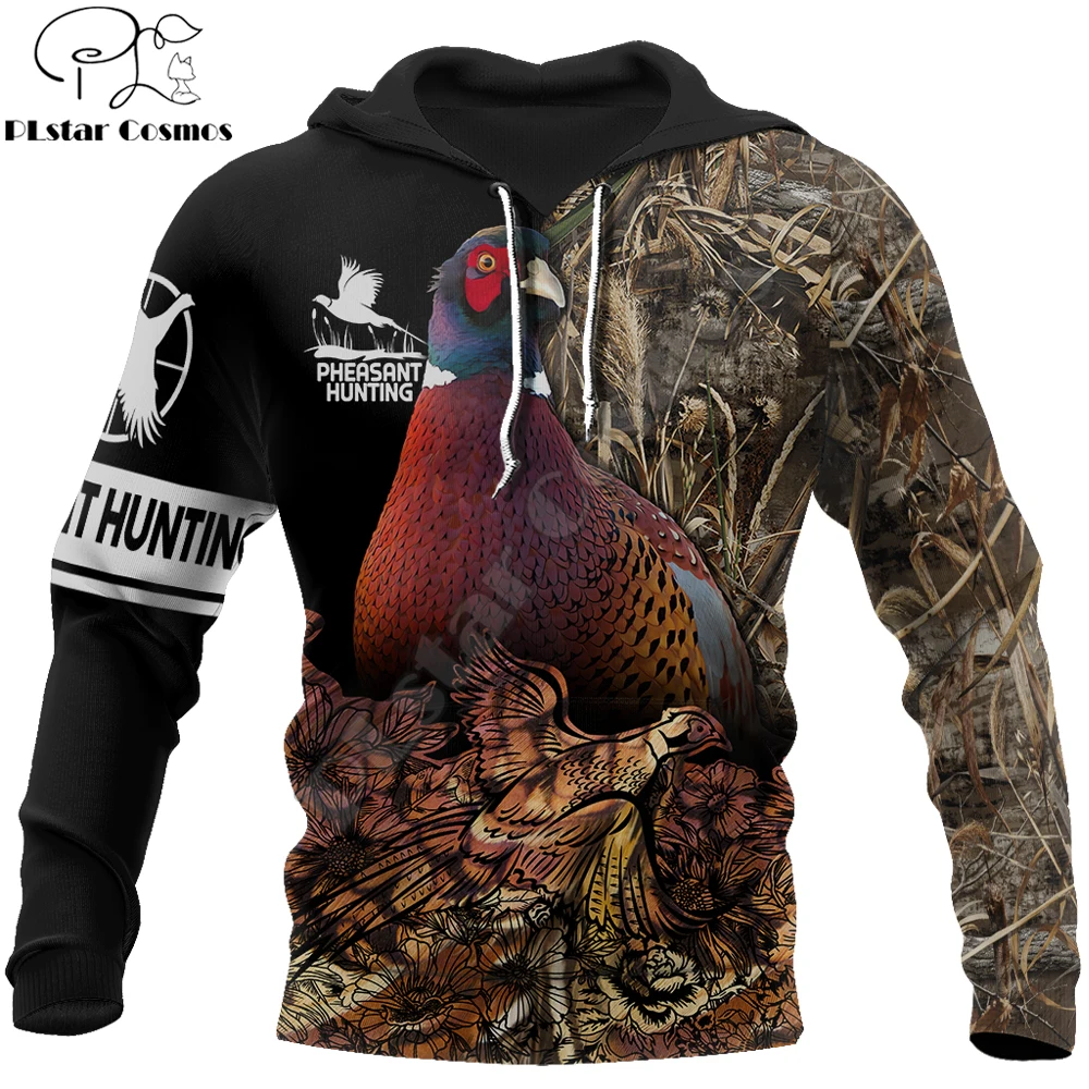 Sudadera con capucha con estampado 3D de caza de faisán, sudadera Huntaholic para hombre, ropa de calle Unisex, jersey con cremallera, chaqueta informal, chándales KJ0245