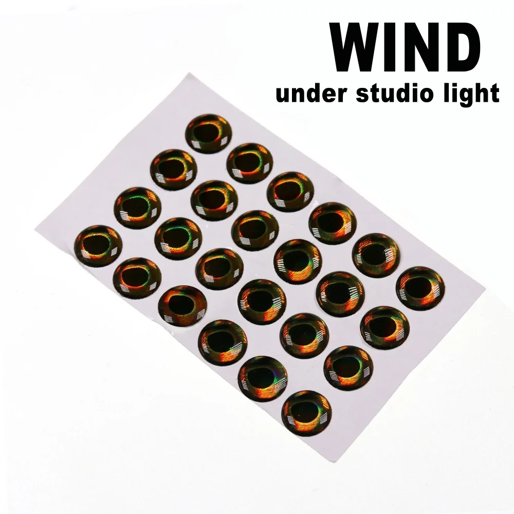 Bimoo 50 unids/pack nuevos ojos de pez de pesca con cuentas 3D para atado de moscas Material moscas de pesca hacer señuelo accesorios de cebo 3mm-12mm de diámetro. - imagen 3