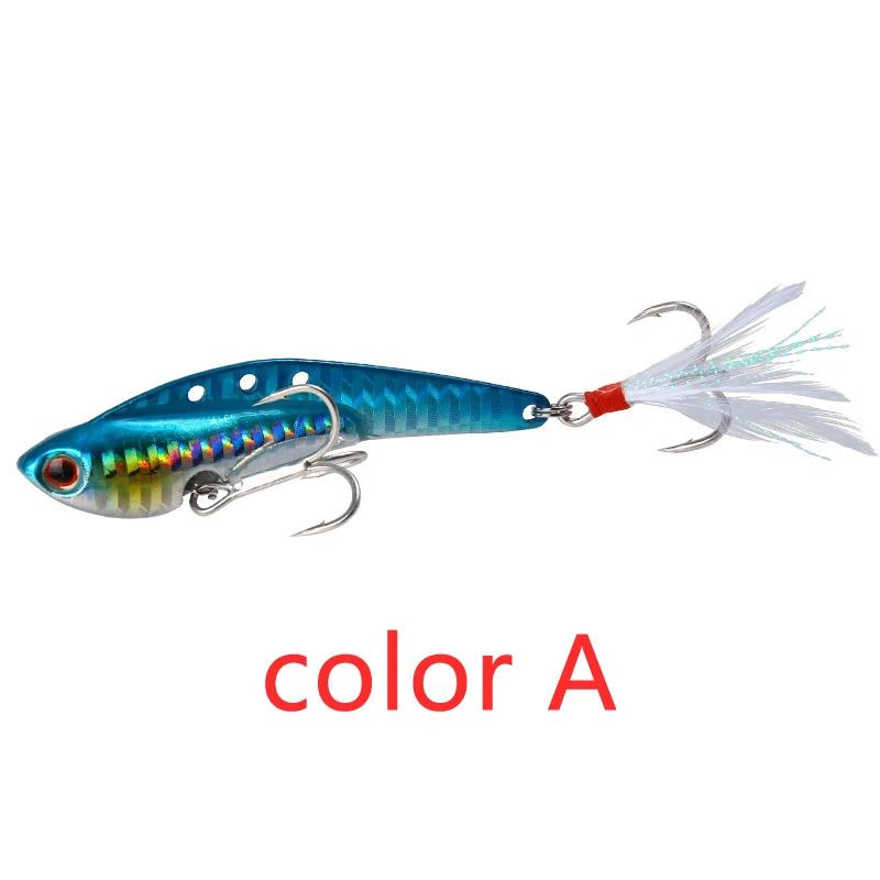 Señuelo de Metal de 7,5 CM con vibración, gancho de canal de sangre, diente de dragón, VIB, aparejos de pesca, Crankbait, vibraciones de hundimiento, cebo duro
