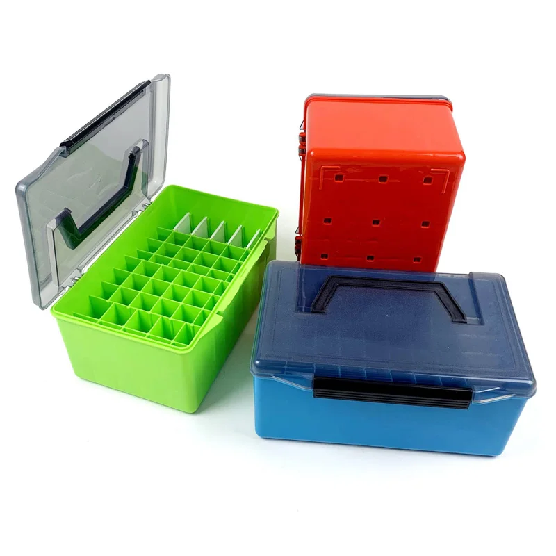 Mosodo-cajas de aparejos de pesca con 52 compartimentos, estuche de cebo giratorio, caja de almacenamiento de herramientas de pesca, ABS, organizador profundo, accesorios - imagen 4