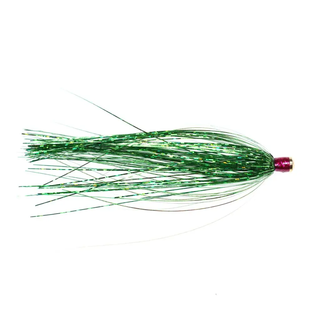 Ellllv 6 uds 3,3 "Holo Mylar Flash tubo deslizante Teasers Fly Seabass Fluke señuelo de pesca cebo plata púrpura verde rojo oro azul - imagen 5