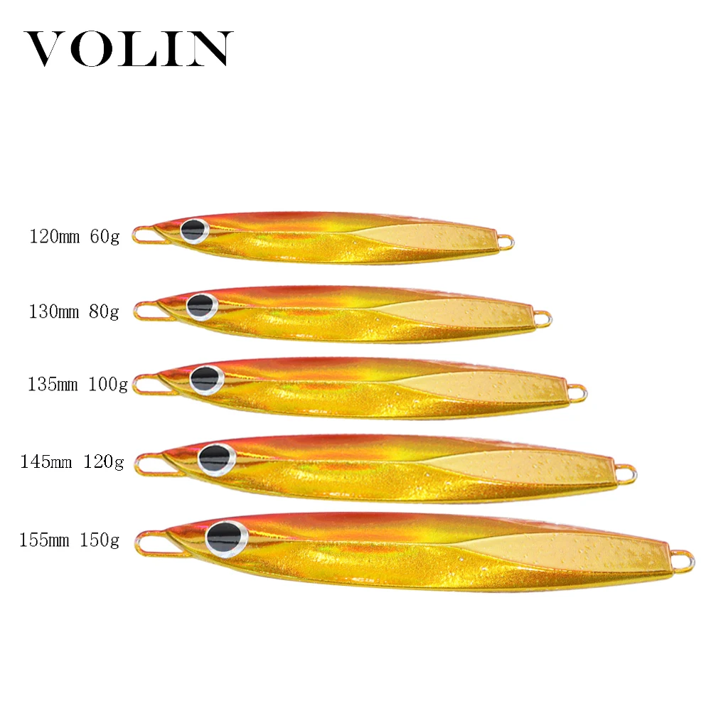 VOLIN-señuelo duro de Metal para pesca en agua salada, artículo de pesca, 60g, 80g, 100g, 120g, 150g, 1 unidad, nuevo modelo - imagen 2