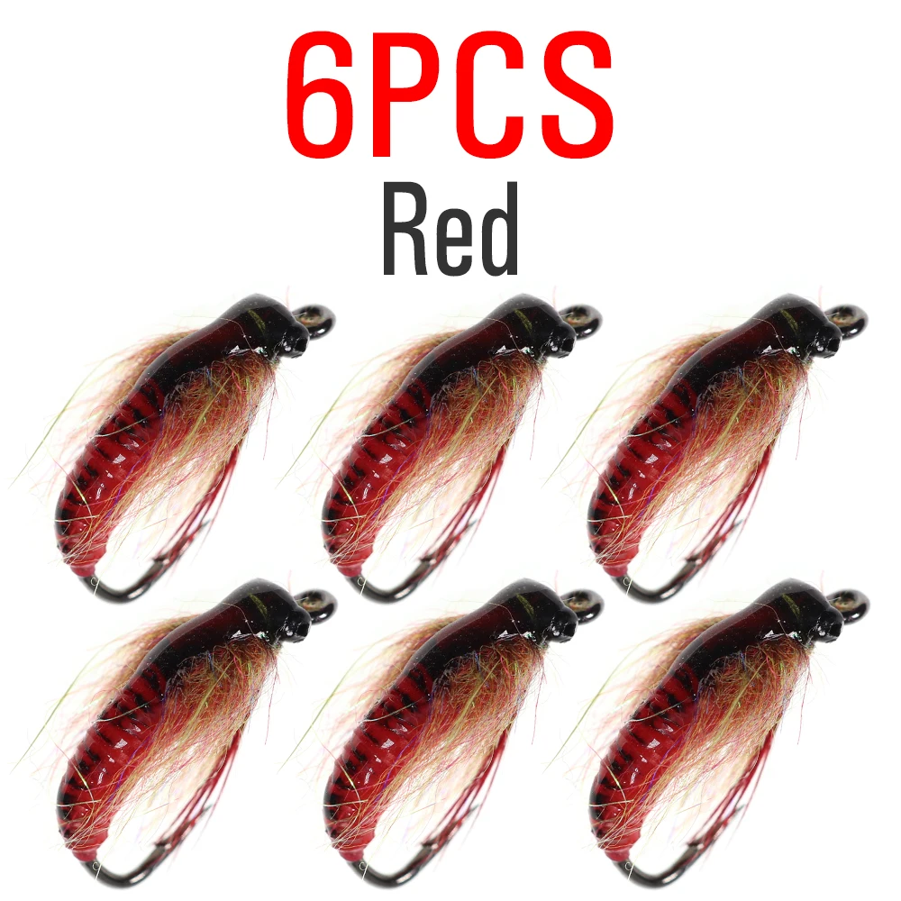 6pcs  Red