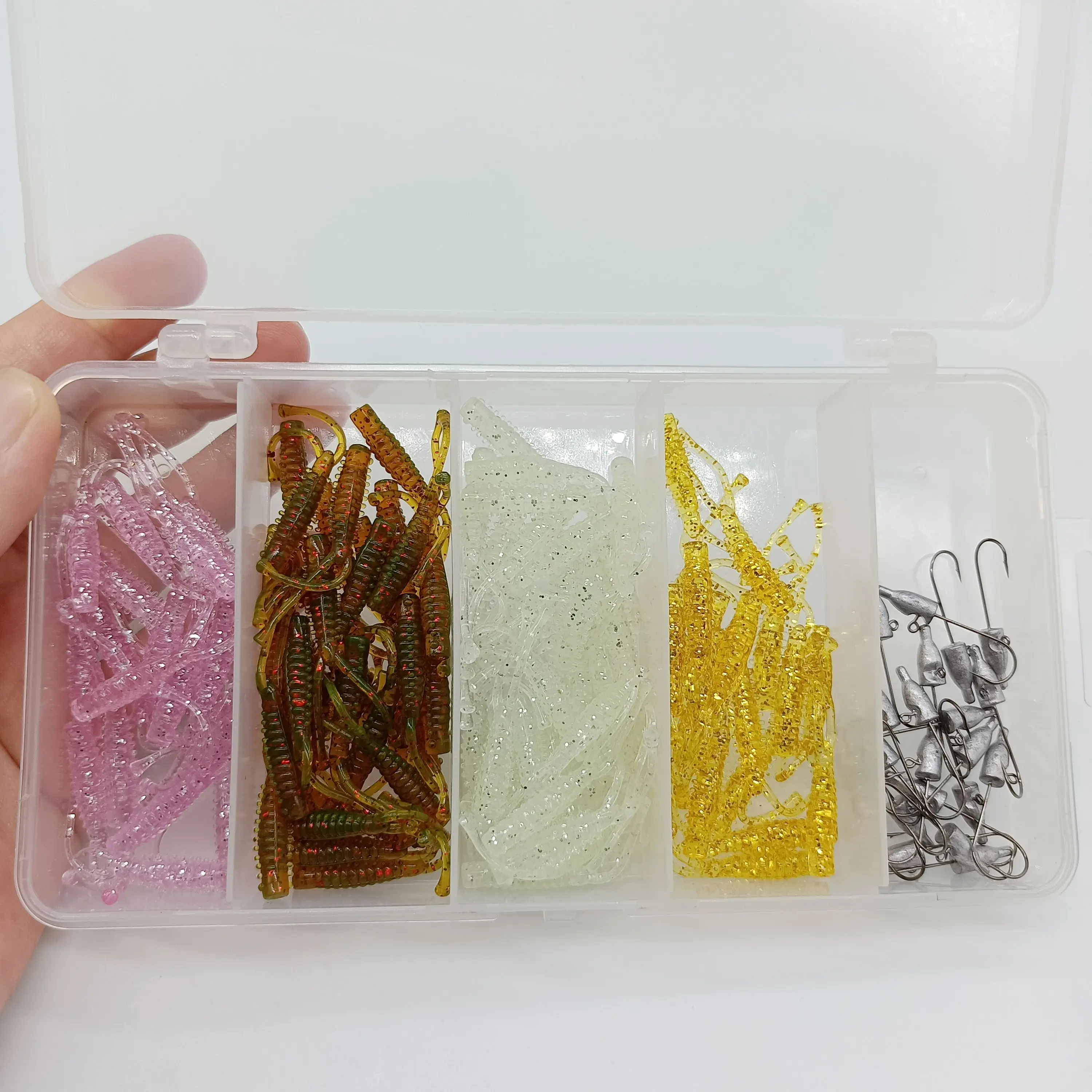 DUODUOYU-señuelo suave de Rockfish, cebo de pesca de 140g/40mm, 0,45g/1,4 gHook Swimbaits Jig, cebo de gusano - imagen 4