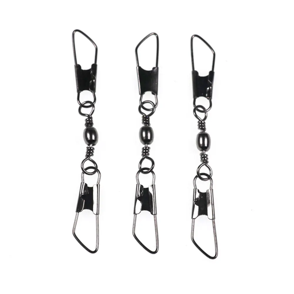 Barril de pesca de agua salada, 300 unidades, venta al por mayor, de doble seguridad giratorio con broches, Pin doble en forma de A, accesorios de conector de aparejos - imagen 4