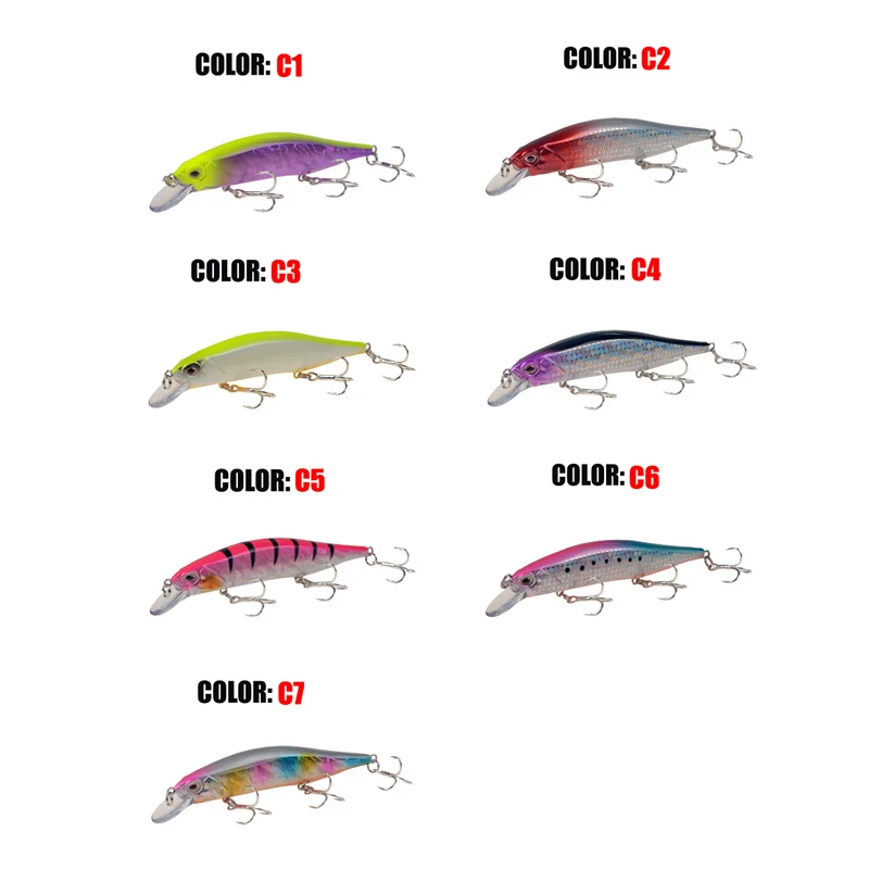 Señuelos de Pesca de pececillos, cebo duro de 12cm y 15,5g, wobbler, Lucio, cebos artificiales de plástico para aparejos de pesca, Crankbait, 1 unidad - imagen 5