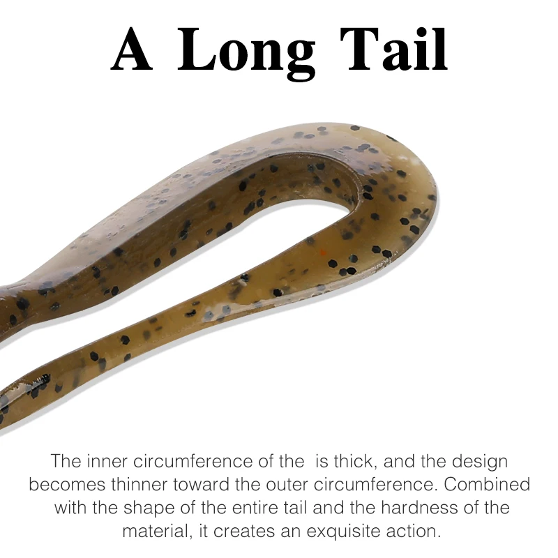 TSURINOYA 63mm 0,7g 40 Uds gusano suave larva señuelo de pesca BOUNDEN juego ligero cebo Ajing Pike Bass Swimbaits de silicona Artificial - imagen 2