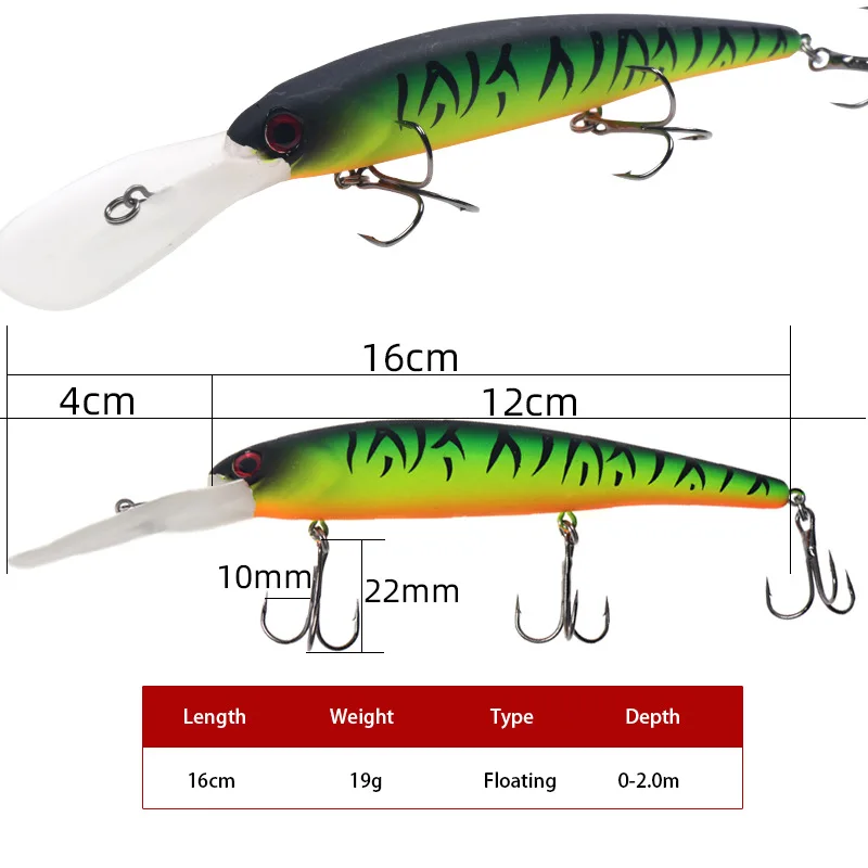 Señuelo De Pesca De pececillos, anzuelo Artificial triple, calamar telescópico, cebo duro De 16cm, 19G, 10 unids/lote - imagen 3