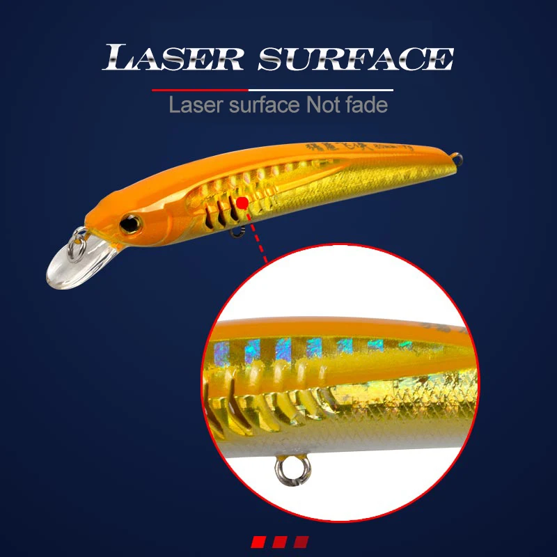 Hunthouse-señuelo duro flotante para pesca, anzuelo jerkbait wobbler mustad, cebo de superficie de agua salada de Japón para lubina, 80mm/7g - imagen 3