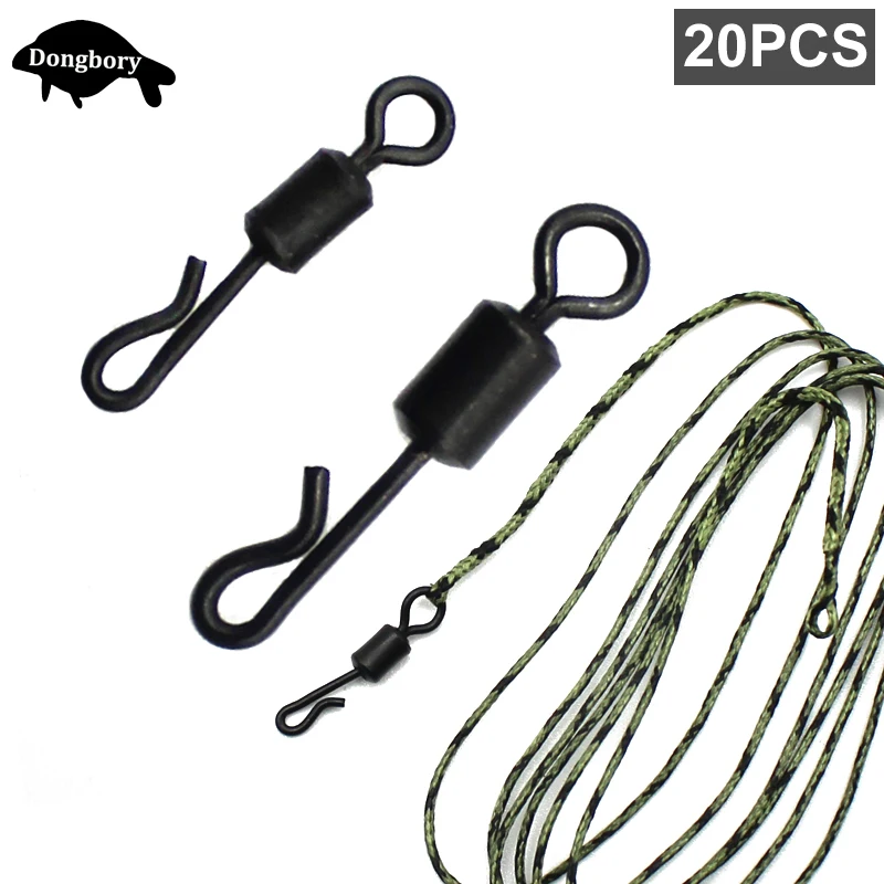 Giratorios cambio rápido para carpa – Cuerpo largo y anillo sólido