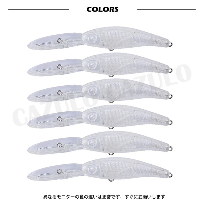 Accesorios de Pesca sin pintar en blanco, señuelo Artificial Minnow Isca, 5,5g/97mm, ABS, Kit DIY, Pesca flotante, lubina, pez Leurre Angeln - imagen 3