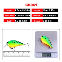 Crankbait sonoro HENGJIA para lubina y lucio