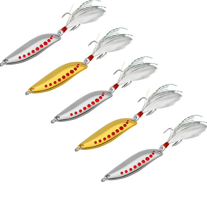 Señuelo de pesca de sanguijuela, cebo duro con lentejuelas, Wobbler con pluma para Lucio, trucha, lubina, aparejos de pesca, 1 unidad - imagen 3