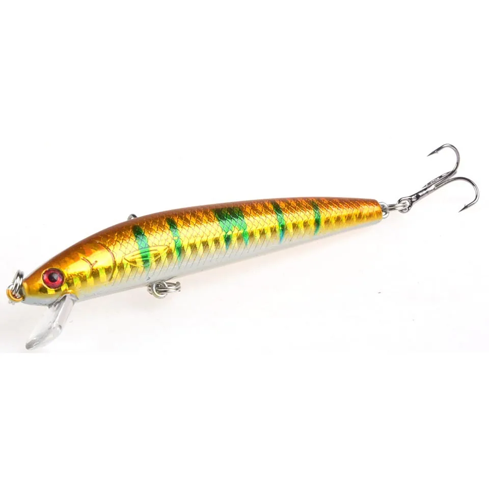 Señuelo de Pesca de pececillos, cebo Artificial duro, ojos 3D, 9,5 cm, 8,5g, Wobblers, Crankbait, cebos de plástico, 1 piezas