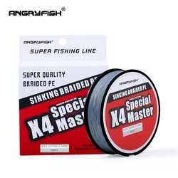 Angryfish X4 500M Master Series - Trenzada PE 4+1 hundimiento rápido 12-80LB
