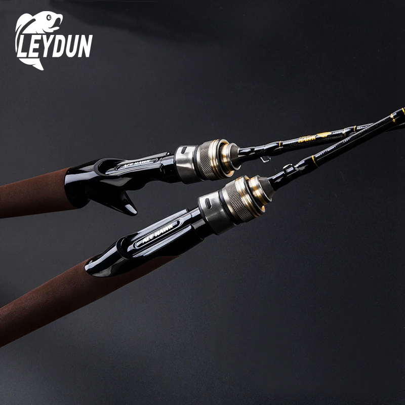 LEYDUN-cañas de pescar ultraligeras, 1,8 m, 2,1 m, 2 puntas superiores, varilla giratoria de acción rápida, UL, L, M, ML, alimentador de viaje de fundición de carbono - imagen 4
