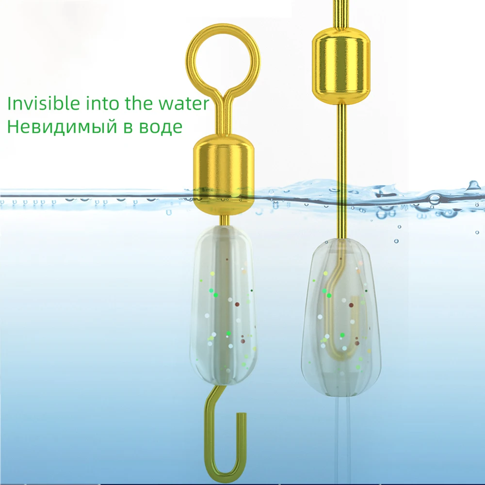 DNDYUJU-Anillo giratorio de rodamiento de bolas, Conector de Pesca, conectores de gancho de Pesca, ganchos, accesorios de enlace rápido, 50 Uds. - imagen 2