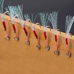 400 Uds anzuelos pluma hierro alambre brillante púas ranura de sangre anzuelo individual barco de mar señuelo accesorios de pesca oscilación lenta