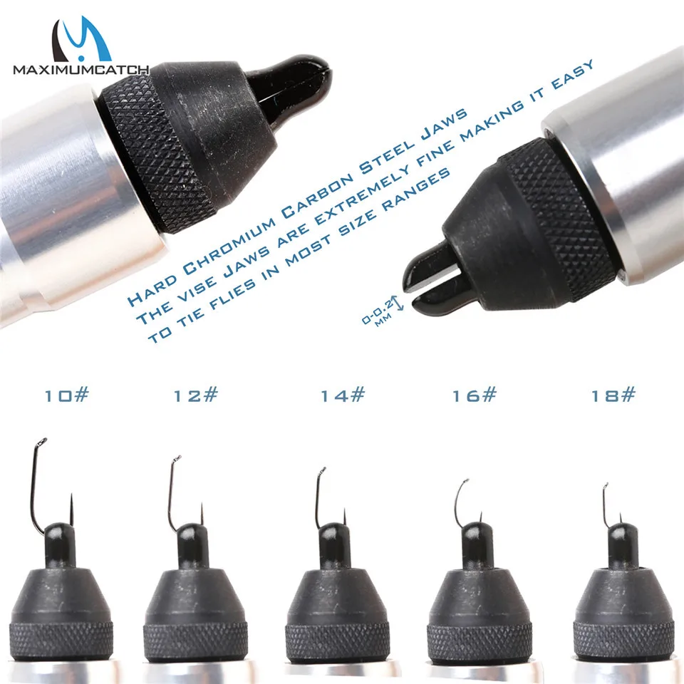 Maximumcatch Maxcatch TVC tornillo de banco para atado de moscas construcción giratoria de aluminio anodizado con vástago con bisagras y cabezal giratorio - imagen 5