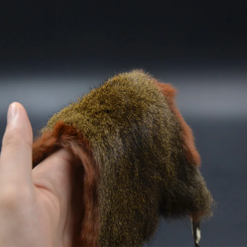 Zonker-Tira de pelo grueso natural para pesca con mosca, piel de ardilla de pino, ninfas, 2 estilos, materiales suaves para duchar moscas - imagen 5