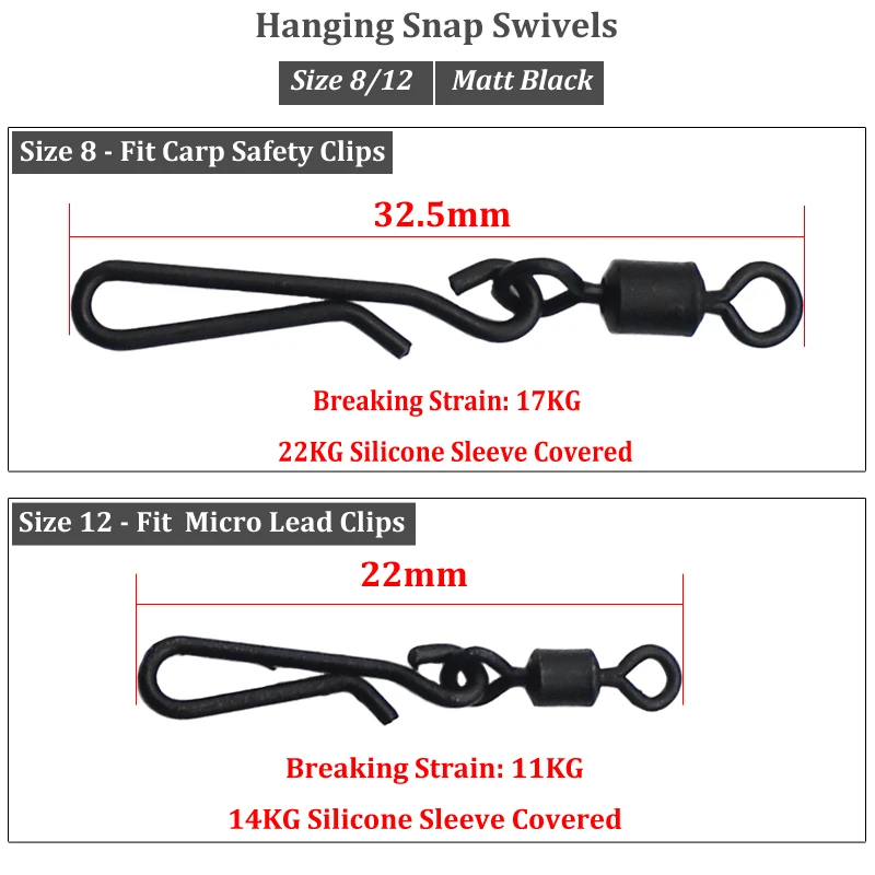 Snaps giratorios cambio rápido carpa – Conectores para aparejos - imagen 3