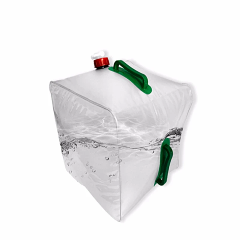Bolsa de agua portátil plegable de gran capacidad para coche, bolsa de almacenamiento de agua para viaje al aire libre, acampada, para el hogar, 20 litros - imagen 4