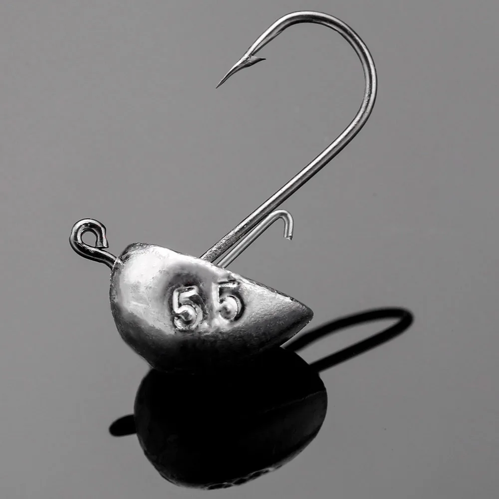 JOHNCOO 10 Uds anzuelos con cabeza de anzuelo 3g-7g plantillas de pesca anzuelos de pesca de agua dulce y salada para trucha y lubina - imagen 5