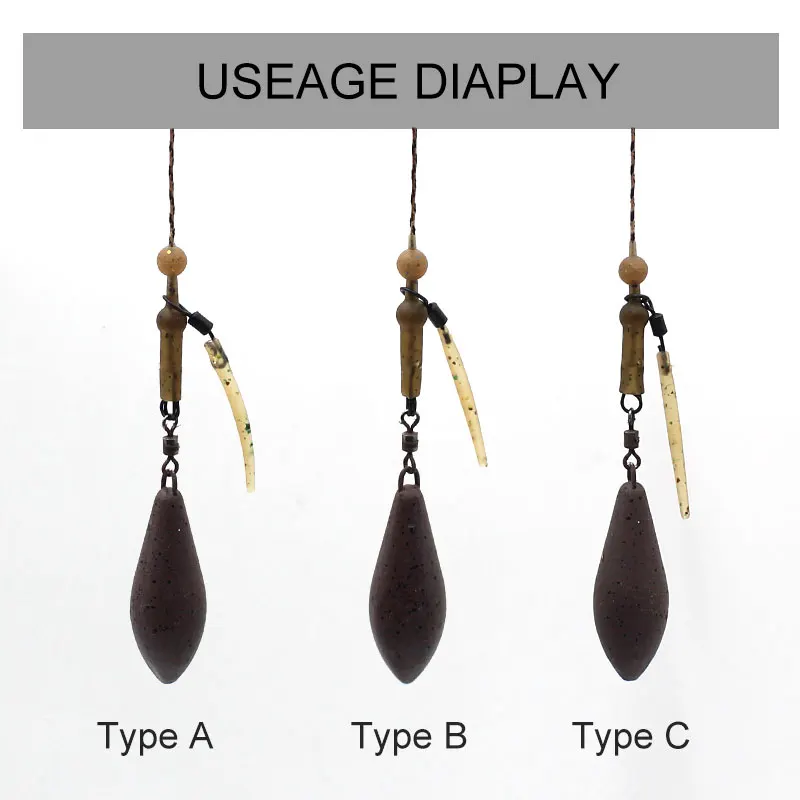 Kits de componentes de equipo de helicóptero, fundas giratorias de cuentas Chod, Zig Rig, MSN Hair Rig, accesorios de aparejos de alimentador de carpa, 20 Uds. - imagen 3