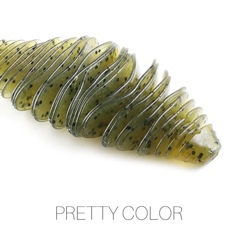 Supercontinent BELLOWS GILL Soft Lure Worm Fishing Bass Lure 100mm/4pcs 77mm/6pcs Larva soft bait - imagen 3